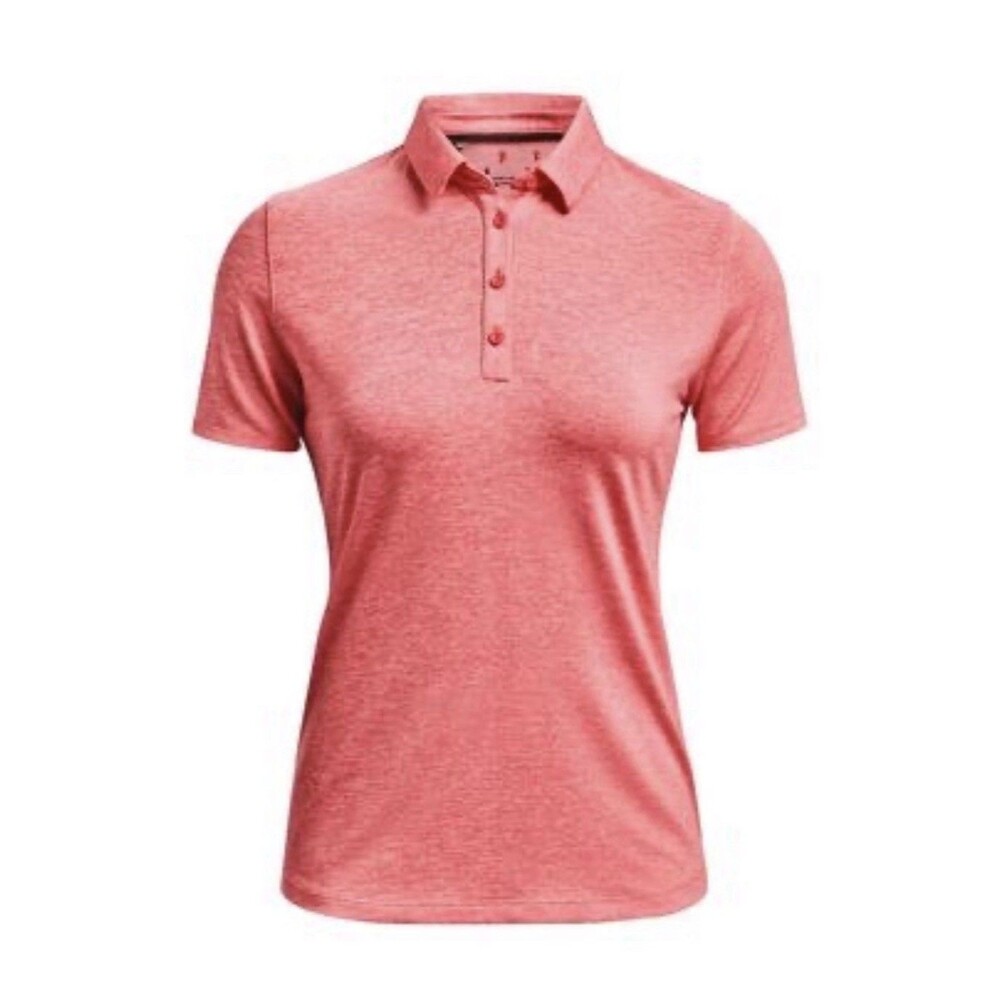 Under Armour Womens Zinger Golf Polo Shirt Vermillion Short Sleeve Medium NWT